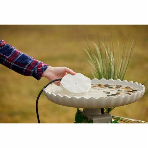 Farm Innovators HR-75 Decorative Heated Rock Bird Bath De-Icer, 75 Watt (2 Pack) Perspective: right