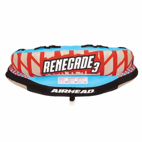 Airhead Renegade 3 Person Towable Water Tube w/ SPORTSSTUFF Towable Booster Ball Perspective: right