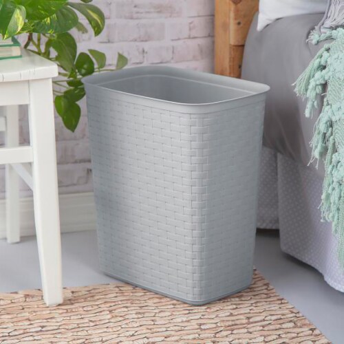 Sterilite Weave 5.8 Gallon Plastic Home Office Wastebasket Trash