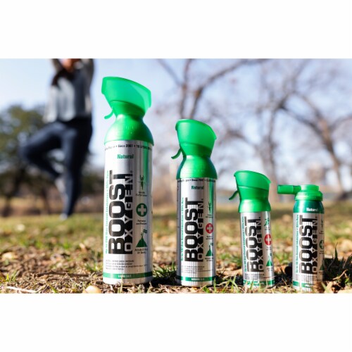 Boost Oxygen 3L Pocket Sized Canned Oxygen Bottle w/Mouthpiece, Natural (7 Pack) Perspective: right