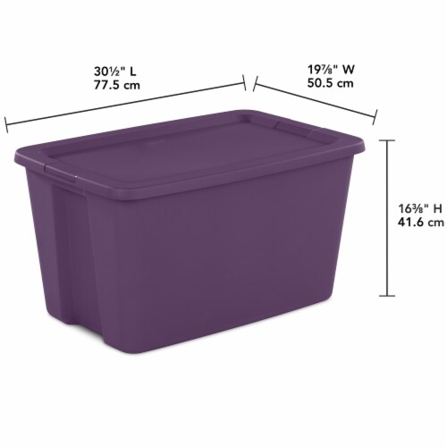 Sterilite Classic Lidded Stackable 30 Gal Storage Tote Container, Purple 12  Pack, 1 Piece - Kroger