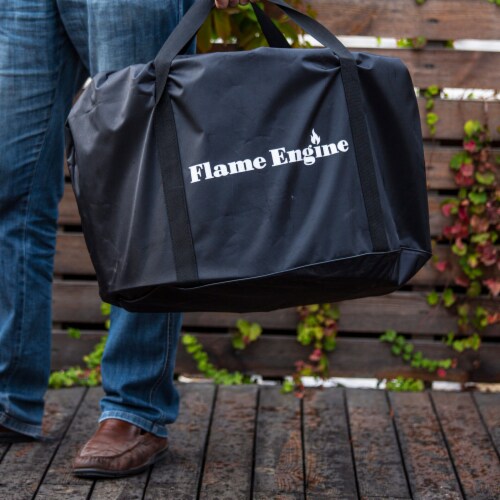 Flame Engine 19  Circular Smokeless Fire Pit w/Carry Bag, 304 Stainless Steel Perspective: right