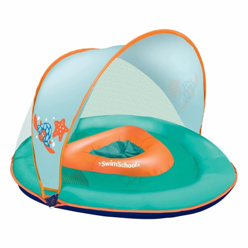 Aqua Leisure Campania Inflatable 2in1 Float, Floral & SwimSchool Baby Boat Float Perspective: right