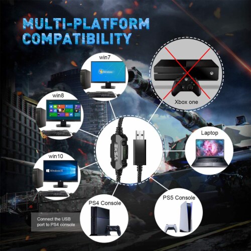 EKSA RGB USB Gaming Headset, Gray, and S100 Headphone with Microphone, Black Perspective: right