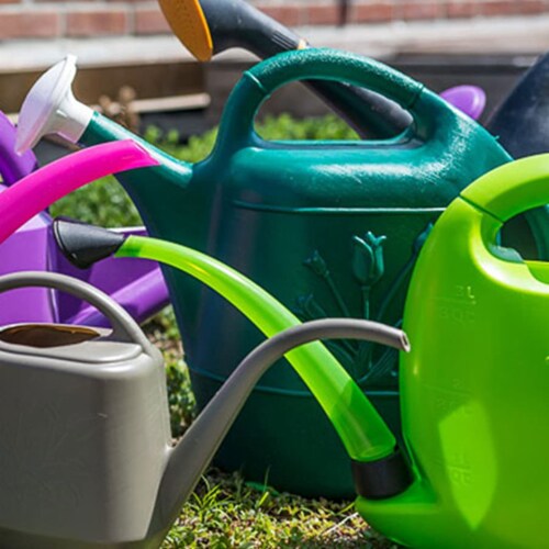 Union Products 63065 Indoor Outdoor 2 Gallon Plant Watering Can, Green (3 Pack) Perspective: right