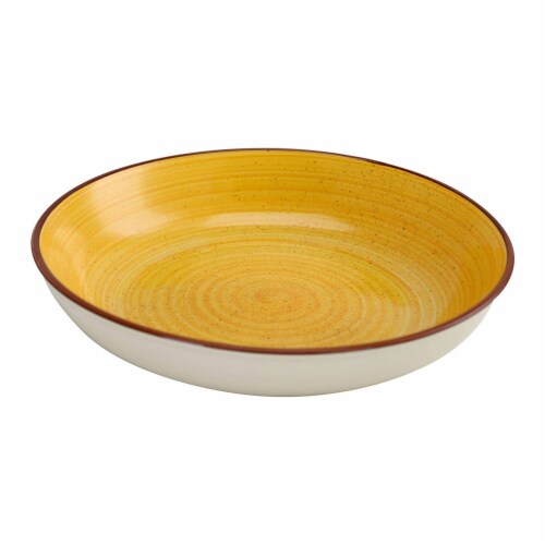 Gibson Color Speckle 4pc Stoneware Pasta Bowl Dish Set, Assorted Colors (2 Pack) Perspective: right