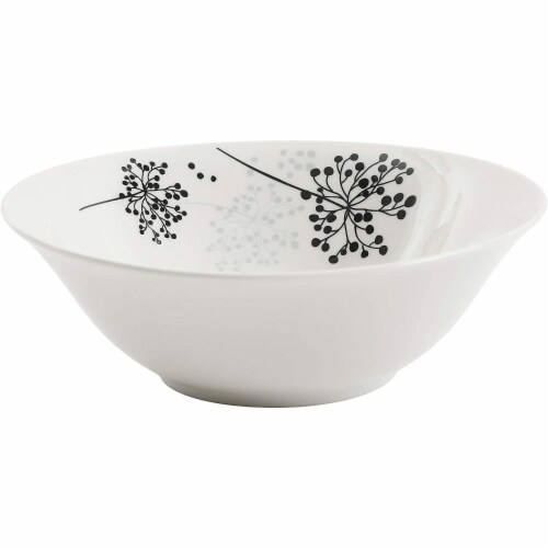 Gibson Netherwood 12 Pc Glaze Dinnerware Plates, Bowls, and Mugs, White (3 Pack) Perspective: right
