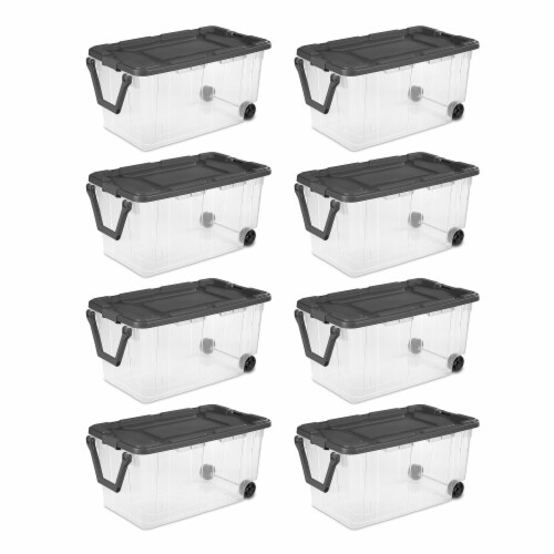 Sterilite 35 Gallon Storage Tote Box with Latching Container Lid, Gray (16  Pack), 1 Piece - Harris Teeter