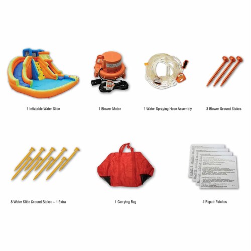 Banzai Summer Fun Pack with Water Park, Jumbo Lawn Pong, & Battle Bop Combo Set Perspective: right