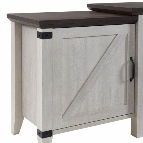 Edyo Living 63in Freestanding Wooden Electric Fireplace TV Stand Console, Grey Perspective: right