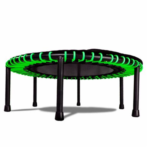 LEAPS & REBOUNDS 48 Adjustable Stability Bar with 48 Fitness Trampoline, Green Perspective: right