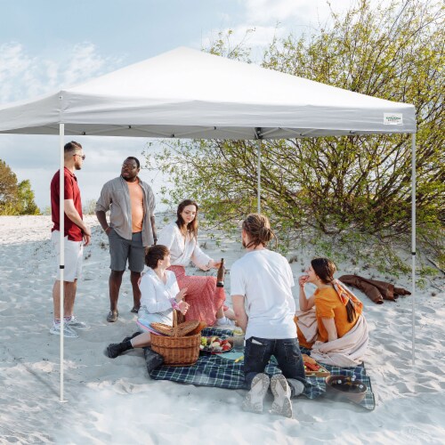 Caravan Canopy V Series 2 Slant Leg Sidewall Kit with 12x12 Instant Canopy Kit 2 Piece QFC
