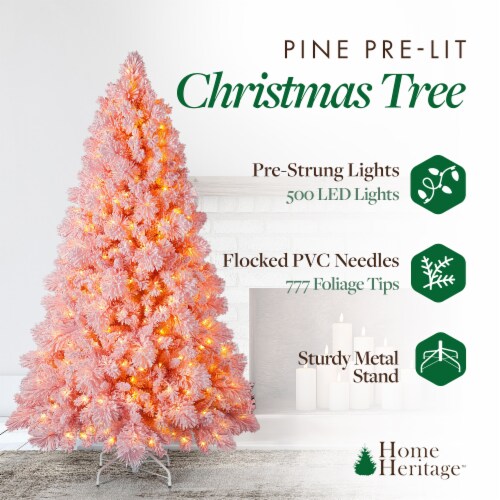 Home Heritage Rotating Tree Stand Base w Snowdrift 6.5 Ft Pre Lit Holiday Tree 2 Piece Kroger
