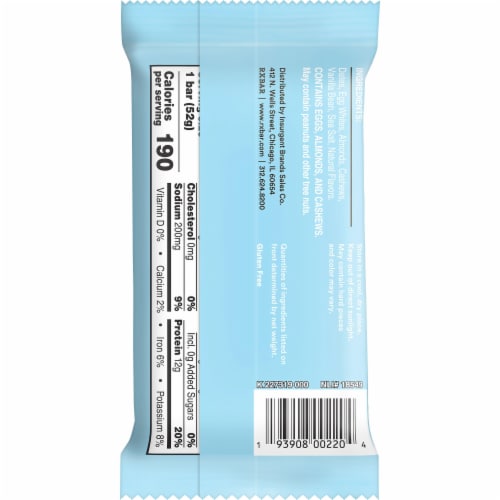 RXBAR Vanilla Almond Protein Bar Perspective: right