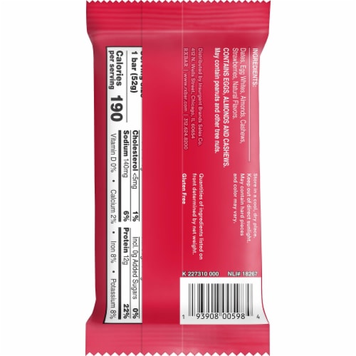 RXBAR Strawberry Protein Bars Perspective: right