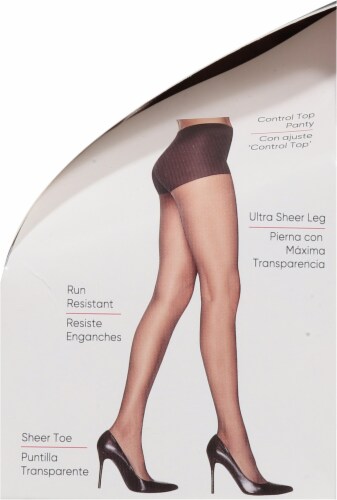 L'EGGS® Ultra Sheer Run Resist Control Top Sheer Toe - Coffee Perspective: right