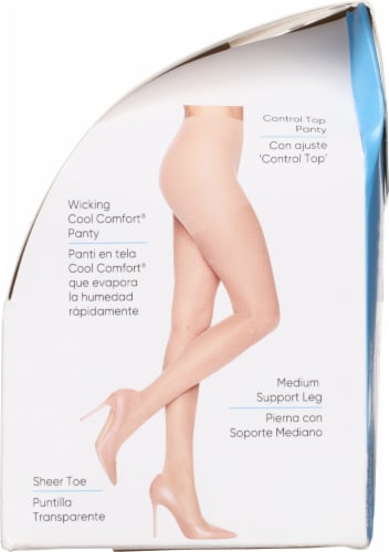 L'eggs® Sheer Energy® Control Top Medium Support Leg Sheer Tights - B Nude Perspective: right