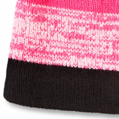 Isotoner® Pink Pom Girls' Beanie Perspective: right