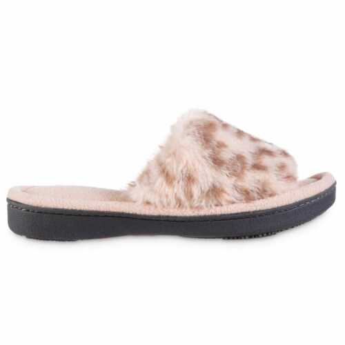 Isotoner® Women's Faux Fur Laurel Slide Slippers - Evening Sand Perspective: right