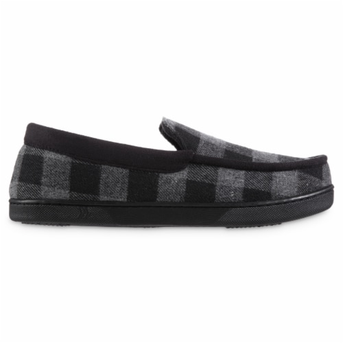 Isotoner­® Black Buffalo Plaid Moccasin (Medium) Perspective: right