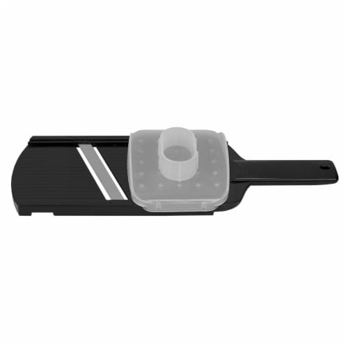 Home Basics Plastic Mandolin Slicer with Handle, Black Perspective: right