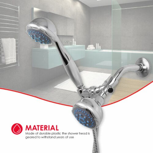 Home Basics Deluxe 5 Function Twin Shower Massager, 1 Unit Ralphs