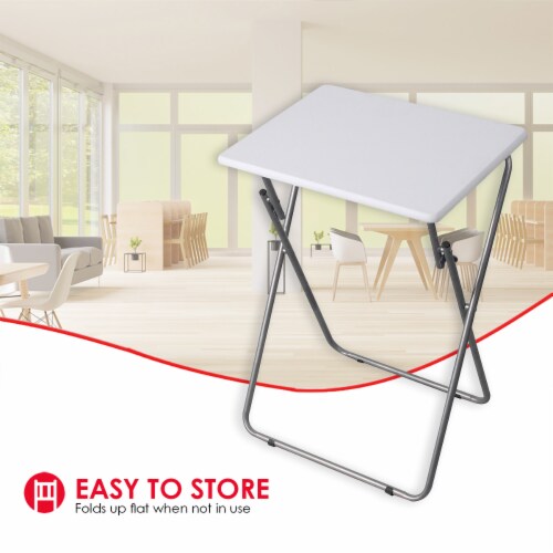 Home Basics Multi-Purpose Foldable Table, White Perspective: right