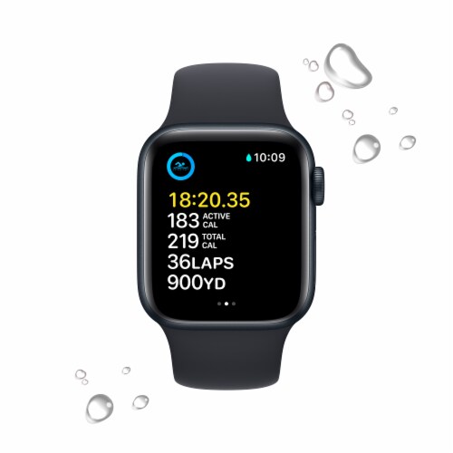 Apple SE GPS 40mm Midnight Aluminum Apple Watch - Small/Medium Perspective: right