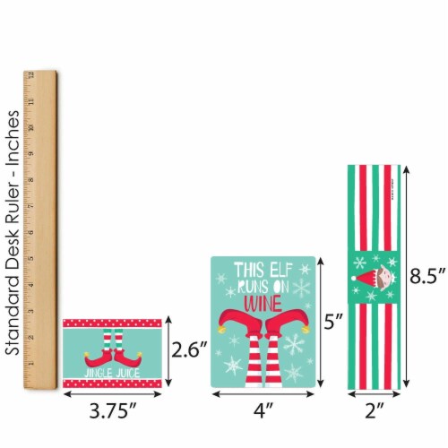 Big Dot of Happiness Elf Squad - Christmas Birthday Party Decor - Beverage Bar Kit - 34 Pc Perspective: right