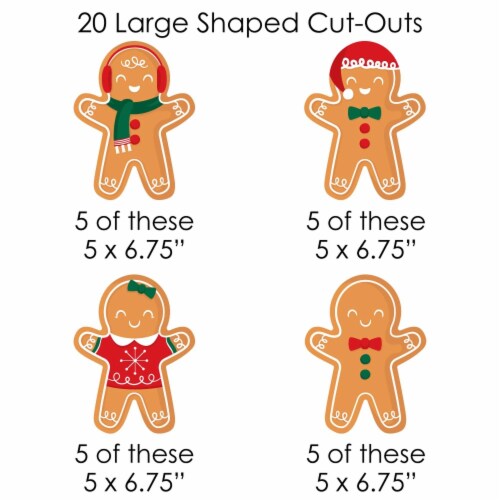 Big Dot of Happiness Gingerbread Christmas Holiday Party Clothespin Garland Banner 44 Pc Perspective: right