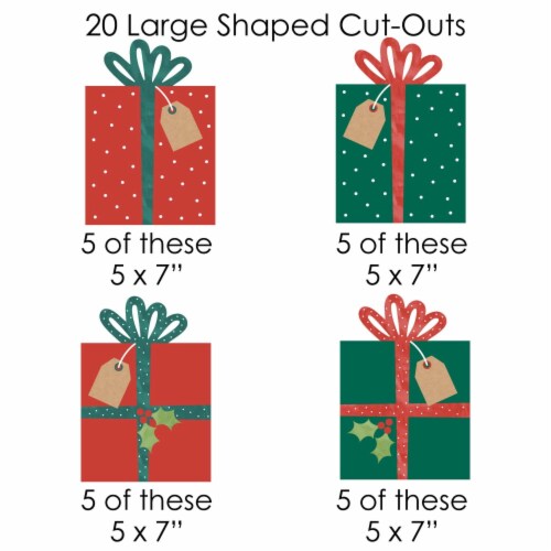 Big Dot of Happiness Happy Holiday Presents Christmas Decor Clothespin Garland Banner 44 Pc Perspective: right