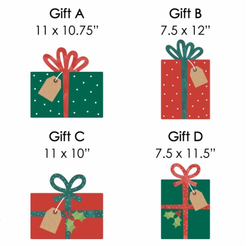 Big Dot of Happiness Happy Holiday Presents - Lawn Outdoor Christmas Party Yard Decor 10 Pc Perspective: right