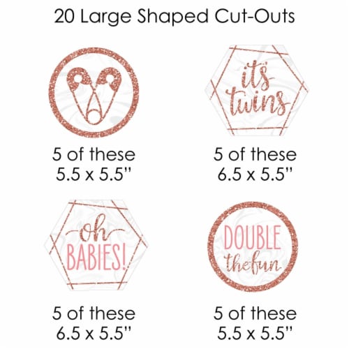 Big Dot of Happiness It's Twin Girls - Baby Shower DIY Decor Clothespin Garland Banner 44 Pc Perspective: right