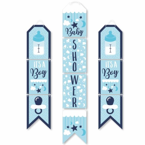 Big Dot of Happiness It's a Boy - Hanging Vertical Banners - Baby Shower Indoor Door Decor Perspective: right