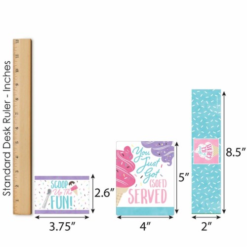 Big Dot of Happiness Scoop Up the Fun Ice Cream Sprinkles Party Decor Beverage Bar Kit 34 Pc Perspective: right