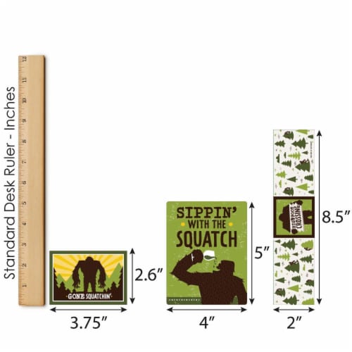 Big Dot of Happiness Sasquatch Crossing - Bigfoot Party Decor - Beverage Bar Kit - 34 Pieces Perspective: right