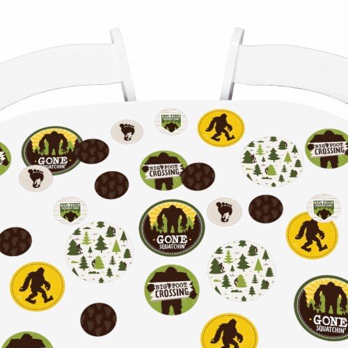 Big Dot of Happiness Sasquatch Crossing - Bigfoot Birthday Party Decor Large Confetti 27 Ct Perspective: right