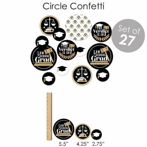 Big Dot of Happiness Law School Grad Future Lawyer Party Supplies Decor Kit Fundle Bundle Perspective: right