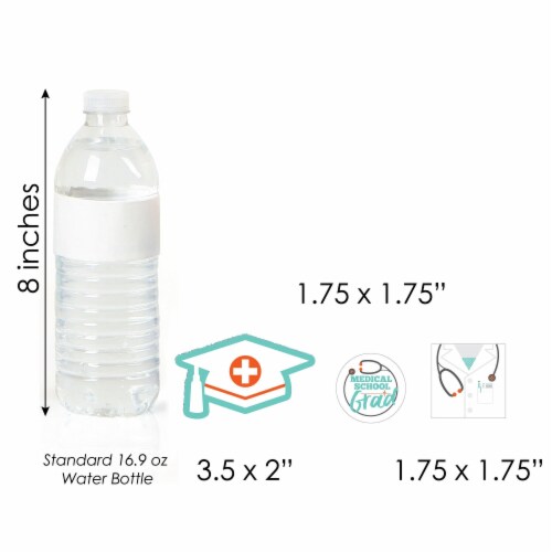 Big Dot of Happiness Medical School Grad - Cupcake Toppers Doctor Clear Treat Picks - 24 Ct Perspective: right