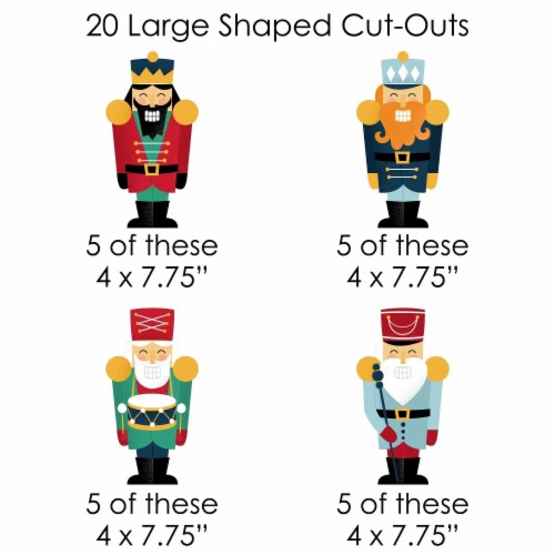Big Dot of Happiness Christmas Nutcracker Holiday Party Decor Clothespin Garland Banner 44 Pc Perspective: right