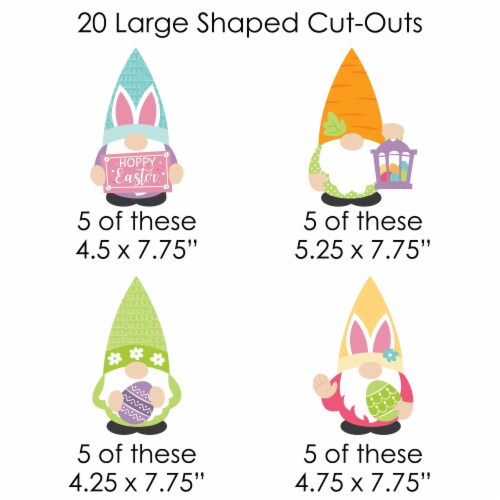 Big Dot of Happiness Easter Gnomes - Bunny Party DIY Decor Clothespin Garland Banner 44 Pc Perspective: right