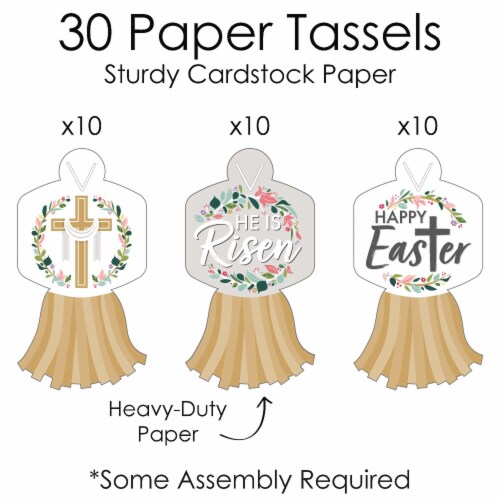 Big Dot of Happiness Religious Easter 90 Links & 30 Tassels Party Paper Chains Garland 21 ft Perspective: right