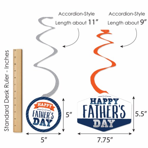 Big Dot of Happiness Happy Father's Day - We Love Dad Hanging Party Decoration Swirls - 40 Ct Perspective: right