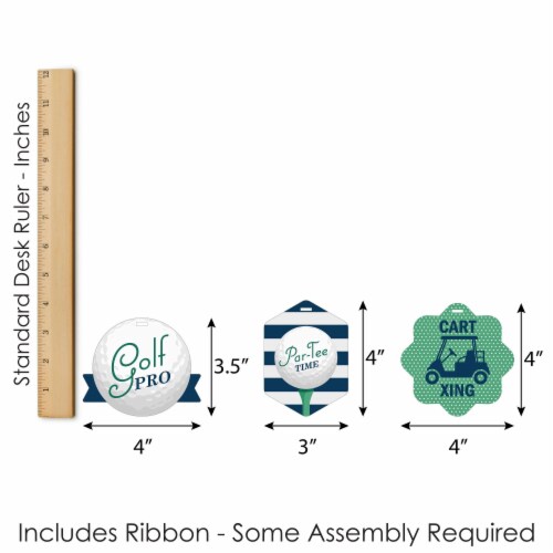 Big Dot of Happiness Par-Tee Time - Golf - Assorted Hanging Favor Tags Gift Tag Toppers 12 Ct Perspective: right