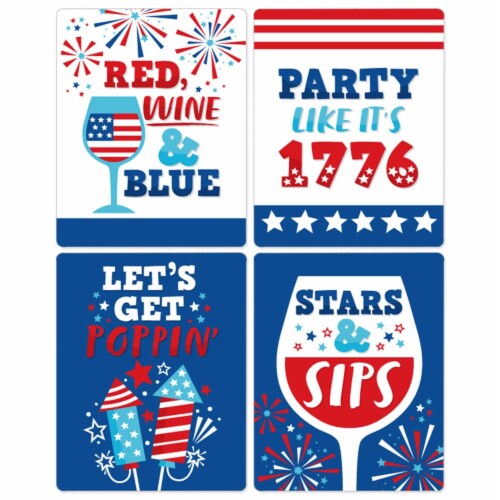 fourth of july wine labels