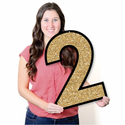 Big Dot of Happiness New Year's Eve Gold - New Year Party Decor - 2023 Outdoor Letter Banner Perspective: right
