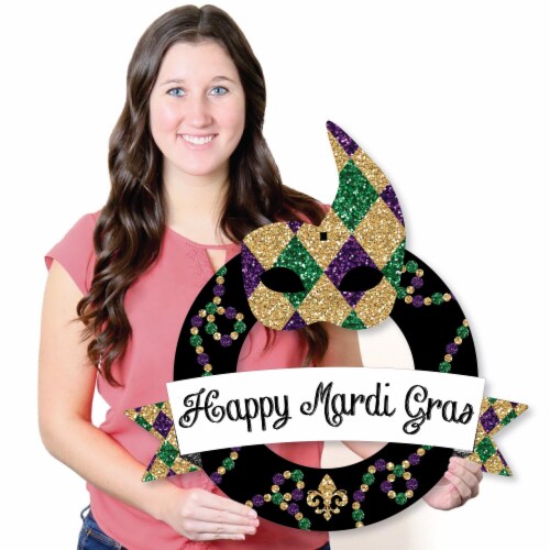 mardi gras wreath front door