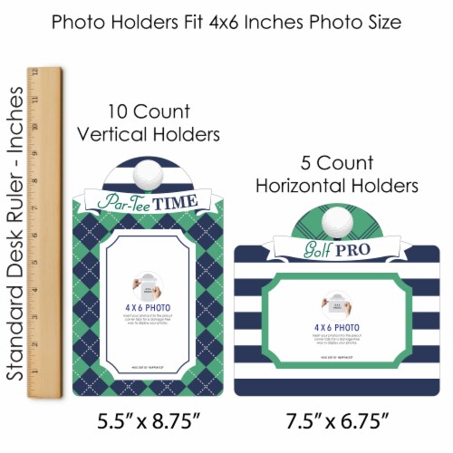 Big Dot of Happiness Par-Tee Time Golf Party - Picture Centerpiece Photo Table Toppers 15 Ct Perspective: right