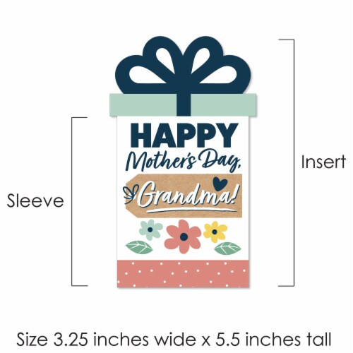 Big Dot of Happiness Grandma, Happy Mother's Day - Money & Gift Card Nifty Gifty Holders 8 Ct Perspective: right