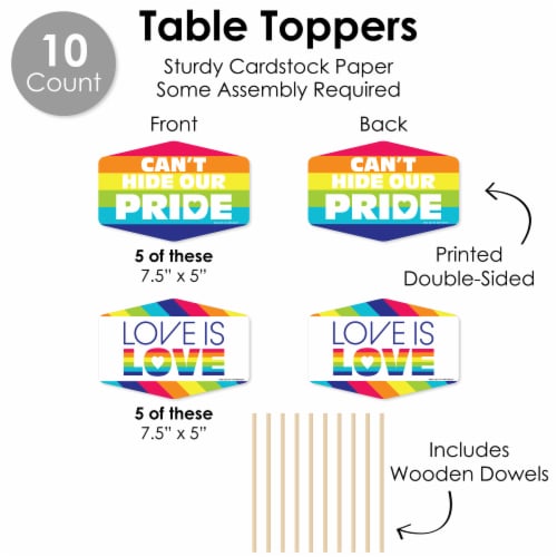 Big Dot of Happiness Love is Love - Pride Supplies Kit - Decor Galore Party Pack 51 Pc Perspective: right